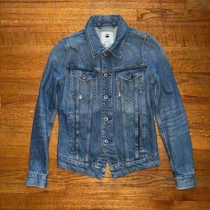 G-Star RAW 3301 Denim Jacket Fitted Trucker Jean Jacket XS